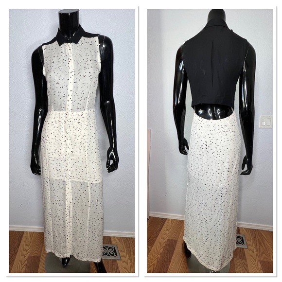 A.L.C. 100% Silk Maxi Shirtdress Sz 2 - Picture 1 of 12